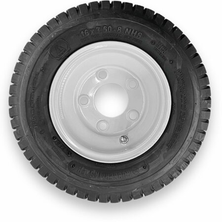 RUBBERMASTER - STEEL MASTER Rubbermaster 16x7.50-8 4 Ply Turf Tire and 5 on 4.5 Stamped Wheel Assembly 598981